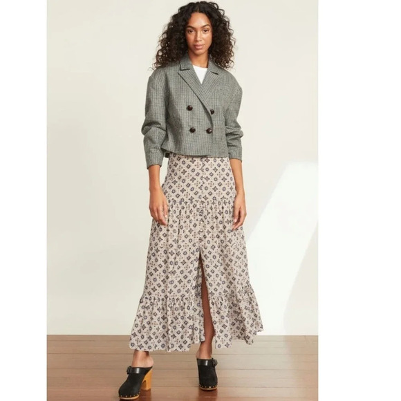 Veronica Beard Sybille Houndstooth Wool blend Cropped Jacket Blazer size 2 - Picture 1 of 16